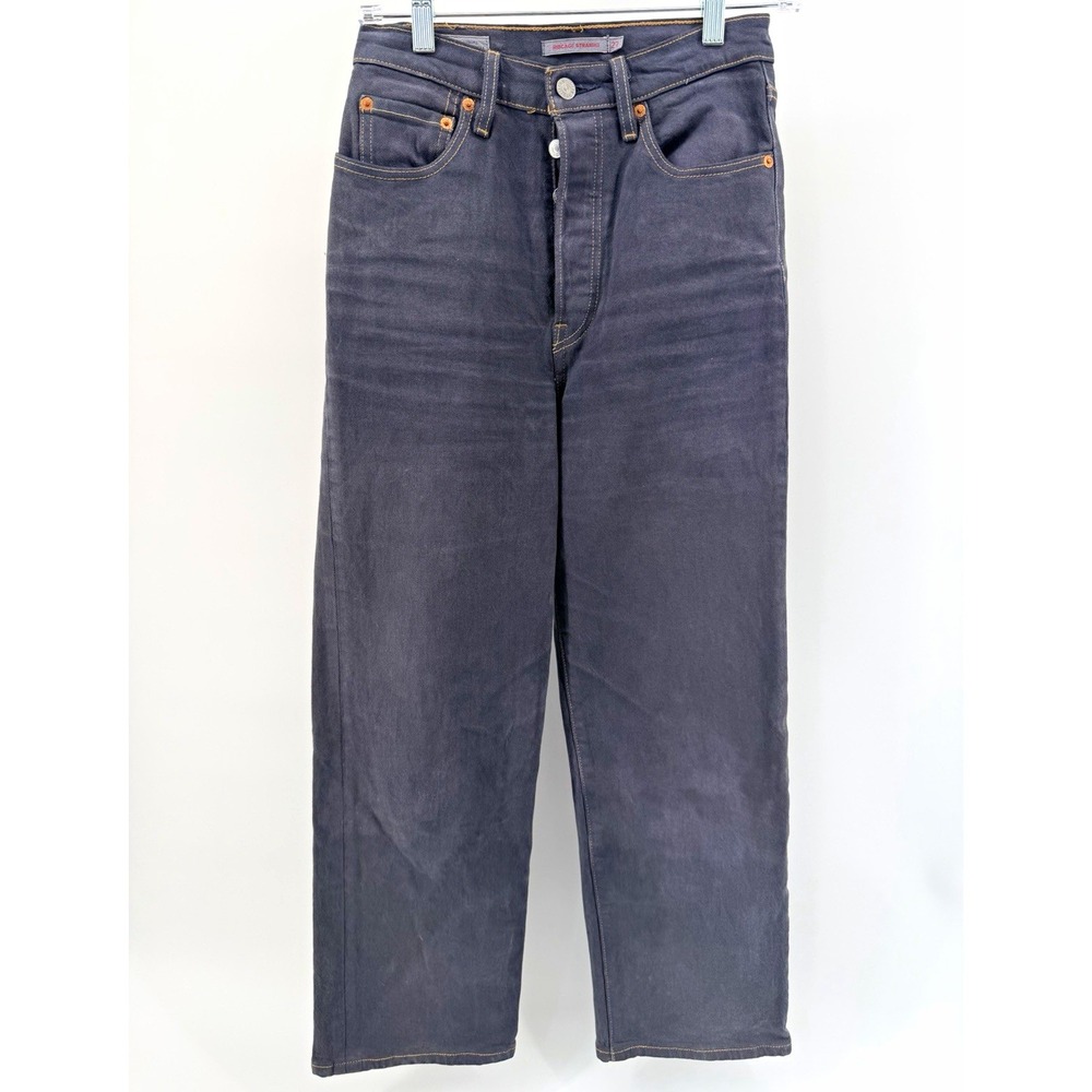 Levi's Premium Men's size 27 Straight High Rise Jeans Gray Dark Wash 5-Pocket